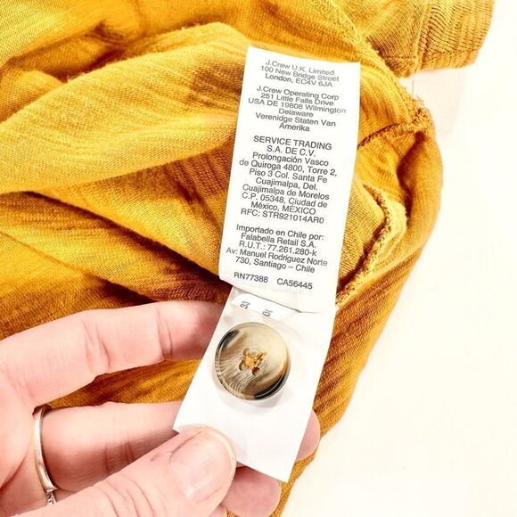 Madewell heavy cotton oversized tee with button collar XXS - Picture 6 of 8